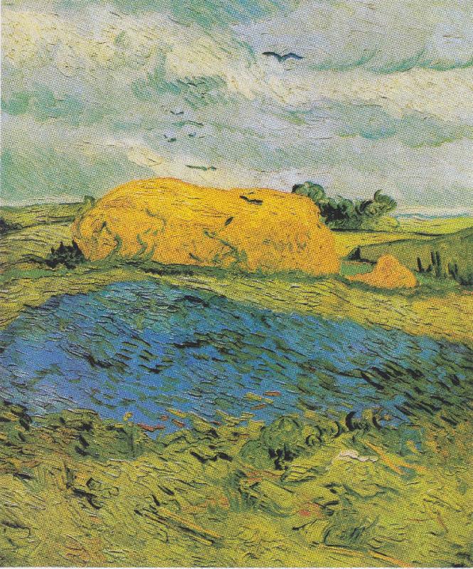 Vincent Van Gogh Heuschober an einem Regentag oil painting picture